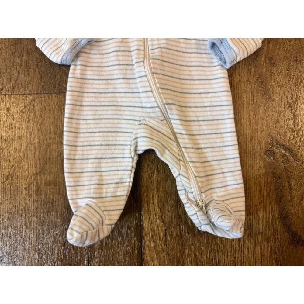 Preemie Baby Boy Sleeper Zipper Outfit Romper‎ Footie Pajamas Clothes Striped